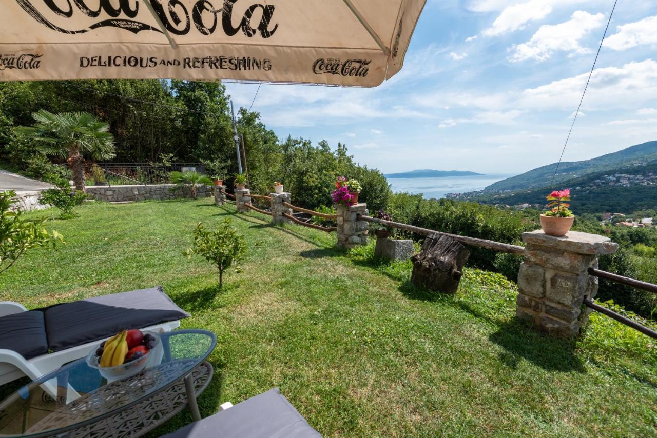 Sea View Apartment With Garden Near Opatija Veprinac Zewnętrze zdjęcie