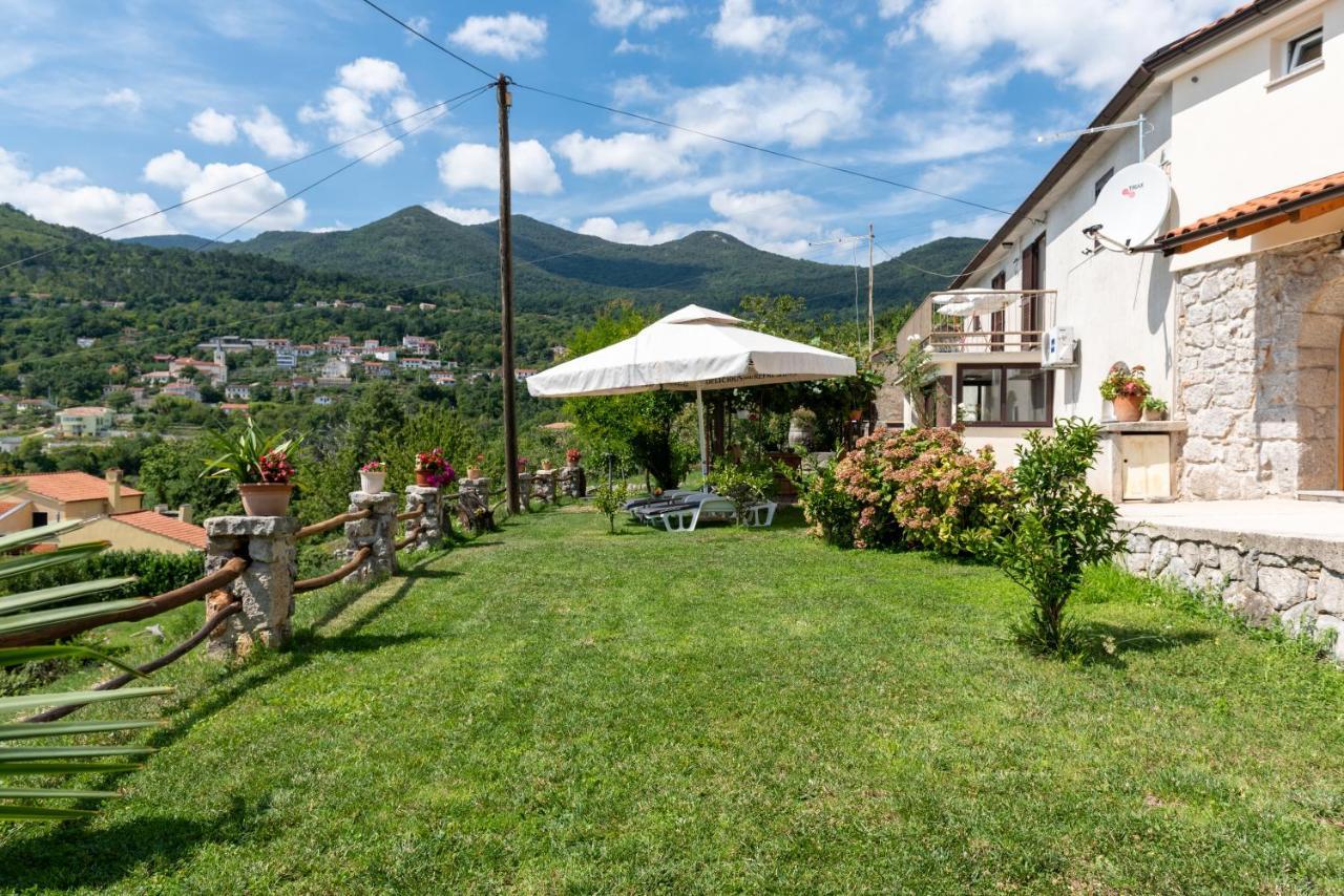 Sea View Apartment With Garden Near Opatija Veprinac Zewnętrze zdjęcie