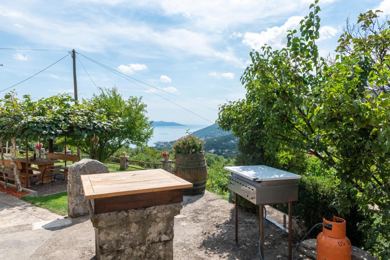 Sea View Apartment With Garden Near Opatija Veprinac Zewnętrze zdjęcie
