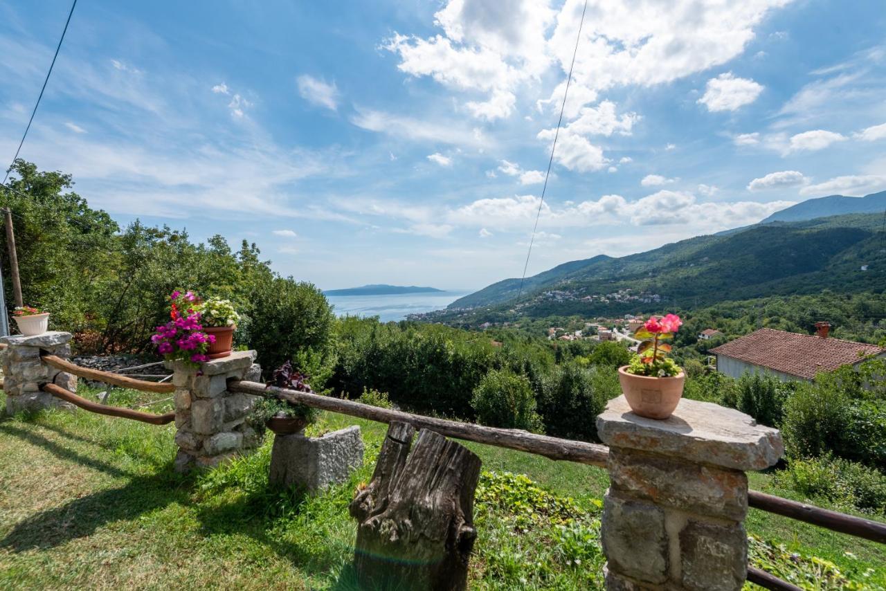 Sea View Apartment With Garden Near Opatija Veprinac Zewnętrze zdjęcie