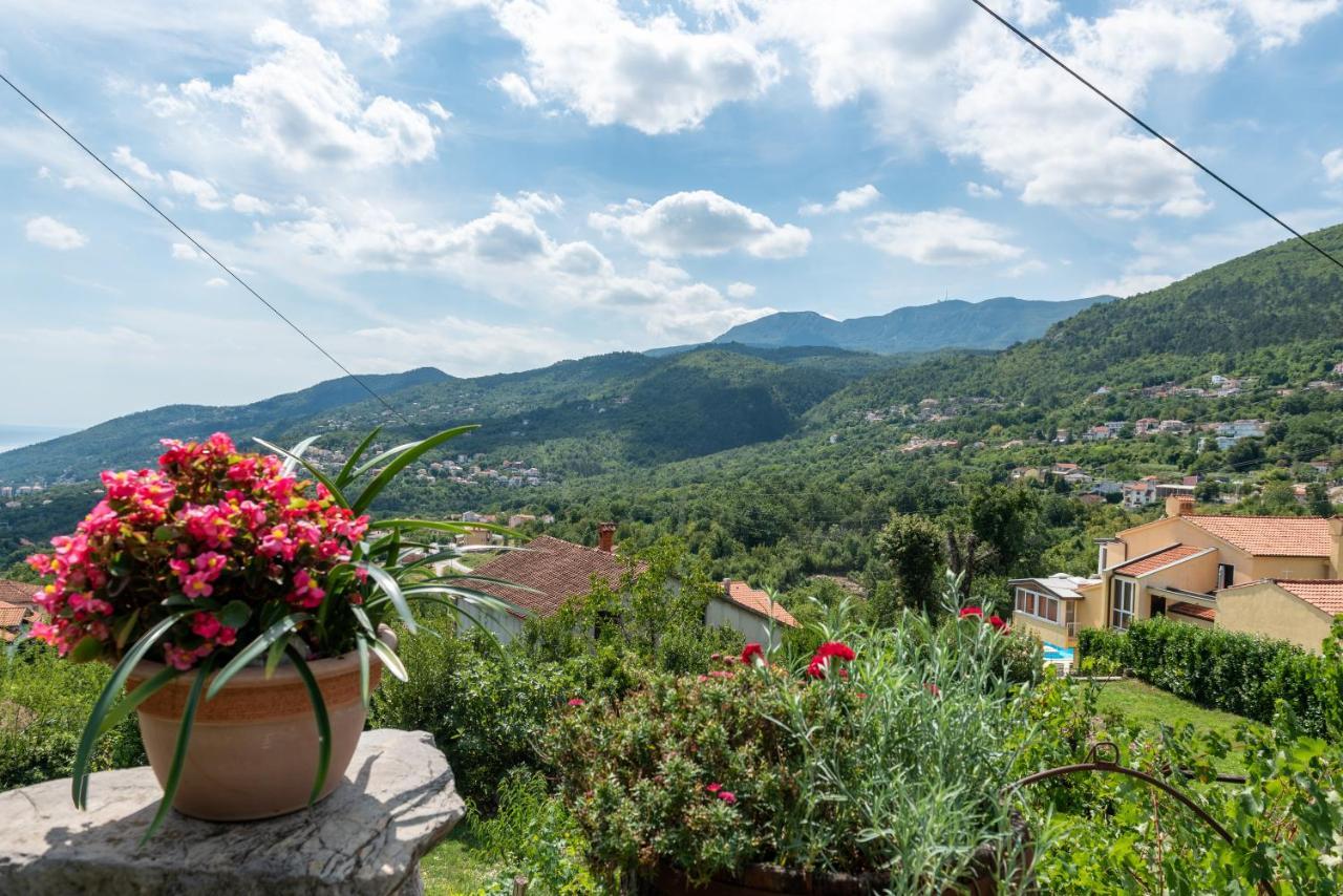 Sea View Apartment With Garden Near Opatija Veprinac Zewnętrze zdjęcie