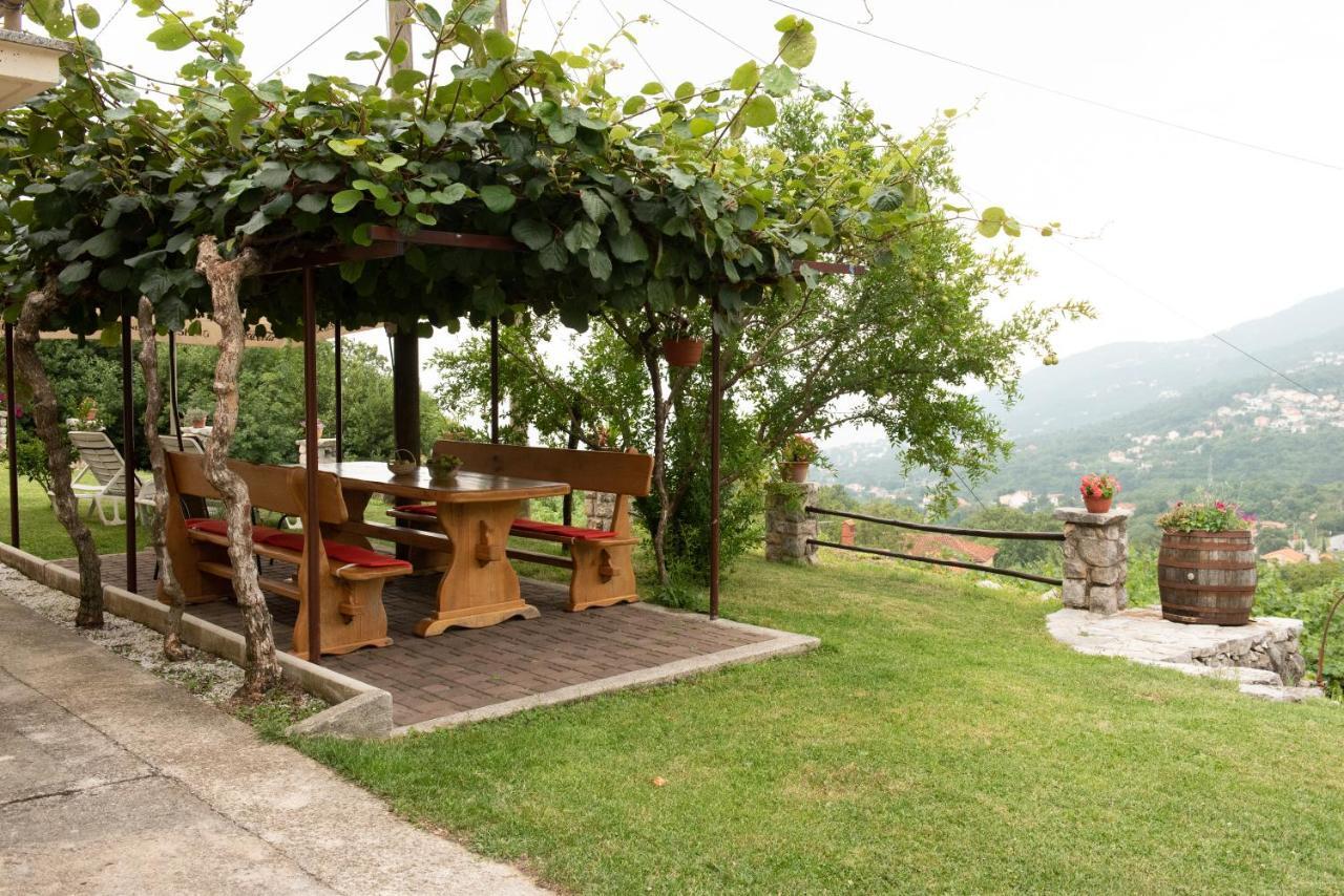 Sea View Apartment With Garden Near Opatija Veprinac Zewnętrze zdjęcie